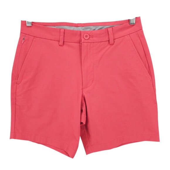 VINEYARD VINES OTG On The Go Shorts Coral Red Pink Performance 7" Inseam Size 28 - Picture 1 of 7